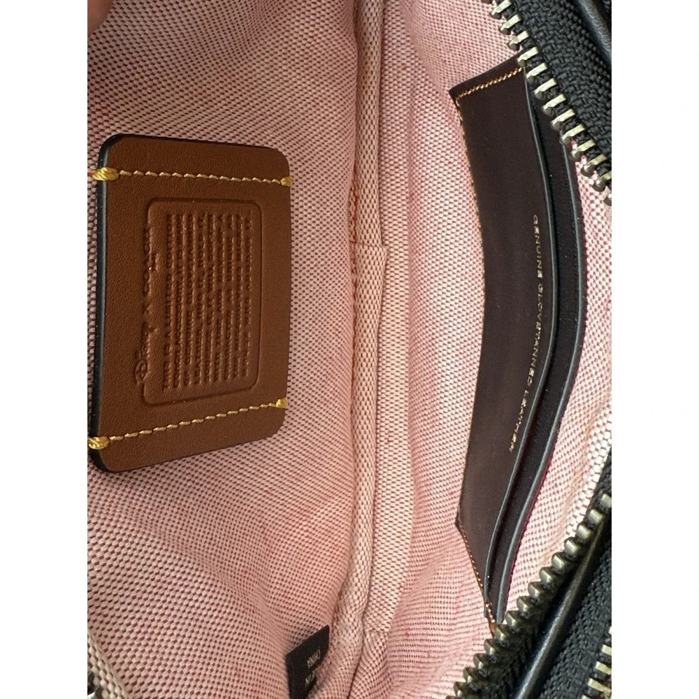 COACH x DISNEY Collection - MICKEY Crossbody Clutch Black Leather Bag‎